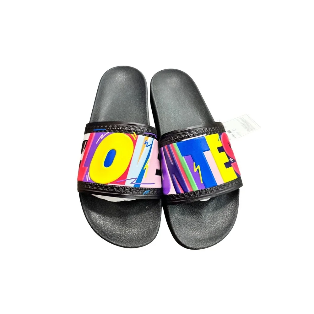 Adidas Adilette‎ Pride Slides Black Multicolor GX6389 Mens Size 12 NWT